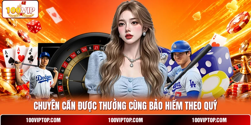 Chuyên cần được thưởng cùng bảo hiểm theo quý