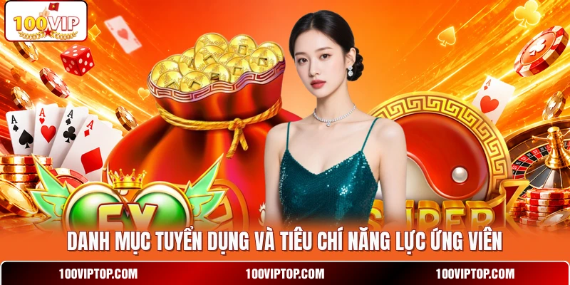 Danh mục tuyển dụng và tiêu chí năng lực ứng viên