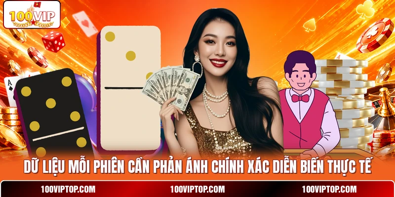 Dữ liệu mỗi phiên cần phản ánh chính xác diễn biến thực tế