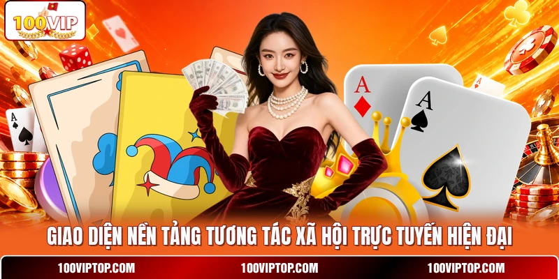 Giao diện nền tảng tương tác xã hội trực tuyến hiện đại
