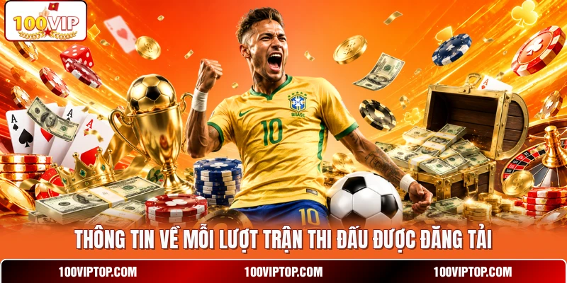Thông tin về mỗi lượt trận thi đấu được đăng tải
